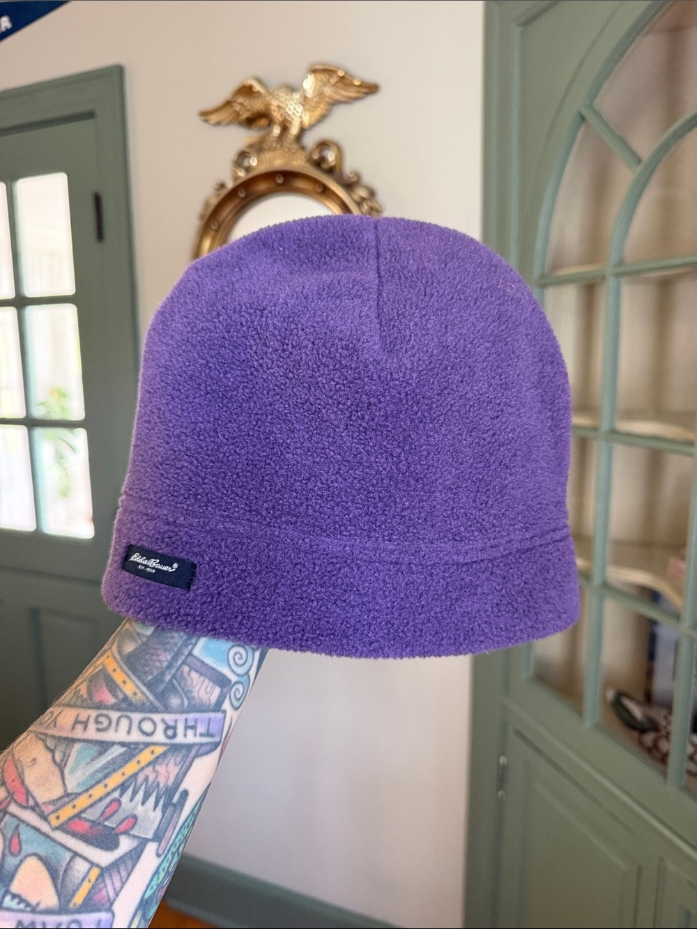 Eddie Bauer Kids Purple Fleece Bucket Hat